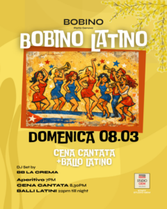BOBINO LATINO FESTA DELLA DONNA 8 MARZO 2026 STUDIO GEM MILANO | Studio Gem