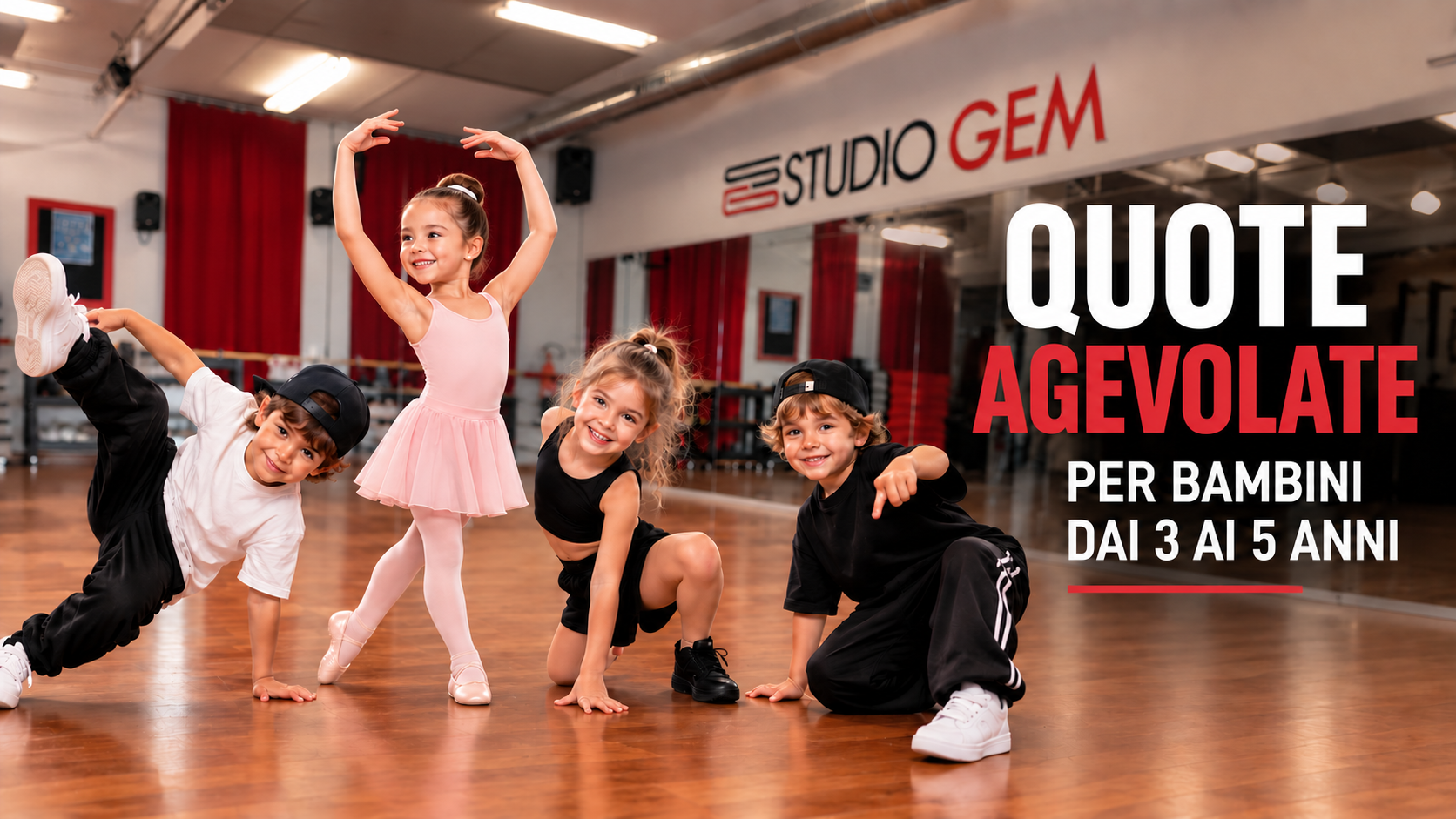 Piccoli ballerini nello studio GEM | Studio Gem